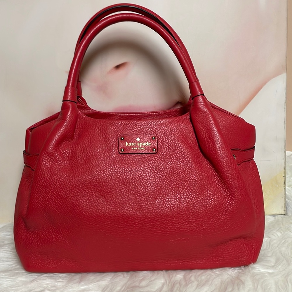 Kate Spade New York Leather Satchel light Red Bag